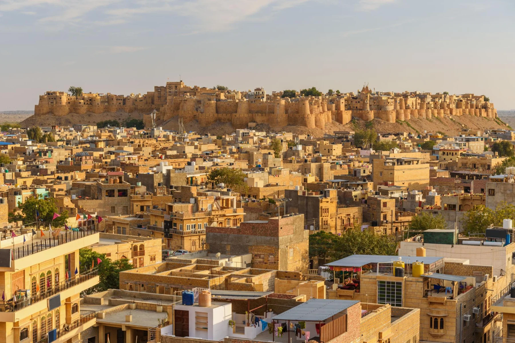 Jaisalmer Fort above the sandstone rooftops